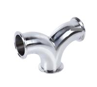 HBTSPJNT 2.5" Tri Clamp Double Elbow Tee Y Type 3 Way Cross SS304 Stainless Steel Pipe Fitting Tube OD 57mm Homebrew