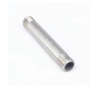 HBTSPJNT 3/8" BSP Equal Male Thread Length 100mm Barrel Nipple 304 Stainless Pipe Fitting Connector Coupler Water Oil air