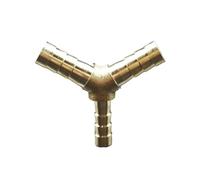 HBTSPJNT Brass Hose Barb Reducer Fitting Y Shaped 3 Way Splitter 8-6-8mm Water Gas