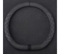 Auto Couvre Volant Voiture pour Citroen C3 2009-2013, Housse de Volant en Cuir Protégé Volant Voiture Respirant et Antidérapant Accessoires Auto Decoration Interieur,D-Black