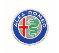 HBUNKT Auto Emblème Patch pour Alfa Romeo Giulia 2016-2022 2023, Emblème Écusson Brodé Thermocollant Patch Emblème Brodé Fastener à Crochet et Boucle Patchs pour Vetements Accessoires