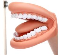 Hburirrty 1 marionnette avec dents de langue, bouche, marionnette à main, modèle dentaire avec brosse à dents pour garçon et fille, outil éducatif