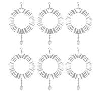 Hburirrty 6 PièCes Sublimation Wind Spinner Blanks 3D Wind Spinners Hanging Wind Spinners pour la DéCoration de Jardin ExtéRieur 8 Pouces