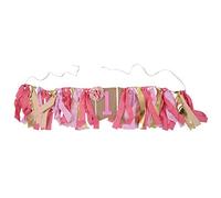 Hburirrty Accessoires de Fete Rose Princesse Chaise de Drapeau Chapeau d'anniversaire de Fille(Drapeau)