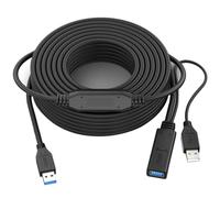 Hburirrty Câble D'Extension USB 3.0 Mâle vers avec Répétiteur Actif et Amplificateur de Signal, 49,2 Pieds/15 Mètres, Facile à Utiliser et, Finition de Qualité