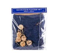 Hburirrty Épuisettes de pêche avec coquillages flottants - Style mer Méditerranée - Décoration murale pour restaurant à thème - Facile à installer