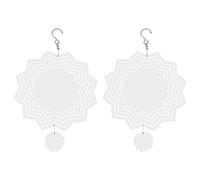 Hburirrty Lot de 2 éoliennes à sublimation 3D de 20,3 cm pour loisirs créatifs, sculpture, double face par sublimation