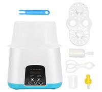 Hburirrty RéChauffeur de Biberon EU Plug, Chauffe-Biberon à la Vapeur 5 en 1 Thermostat Intelligent RéChauffeur D'Aliments pour à Double Biberon pour le Lait Maternel ou la Formule