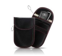 Hbxdeco Lot de 2 sacs Faraday pour clés de voiture, protection de blocage du signal RFID, pochette Faraday anti-piratage, protection de sécurité de voiture (taille L)