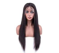HBYLEE - 13 x 4 perruques humaines longues droites noires à 4 lacets [Couleur : 30,5 cm]