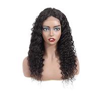 HBYLEE - 4 x 4 perruques de cheveux humains longs ondulés profonds noirs de densité de 150 % de 50 cm [Couleur : 50,8 cm]