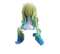 HBYLEE Anime Coser pruik Miss Kobayashi' s Dragon Maid Quetzalcoatl Lucoa Cosplay Perruque longue ondulée ombrée résistante à la chaleur + bonnet de perruque [Couleur : Onecolor]