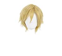 HBYLEE Anime Coser pruik Mon Héros Akademie Neito Monoma Perruque de cosplay courte en lin résistant à la chaleur Blond + bonnet de perruque [couleur unique]