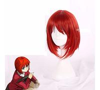 HBYLEE - Anime Coser Wig Mahoutsukai no Yome Hatori Chise Courte Orange Cosplay Perruque + perruque gratuite [Couleur : -]