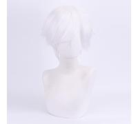 HBYLEE - Anime Role Play For Norman White Perruque courte Cosplay Yakusoku No Neverland Hair The Promised Neverland Wigs [Couleur : -]