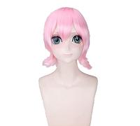 HBYLEE - Anime Role Play For Touhou Project Saigyouji Yuyuko Cosplay Wig Halloween Courte Pink Wigs [Couleur : rose]