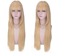 HBYLEE - Anime Role Play Perruque pour cosplay violette Evergarden pour femme, 80 cm de long, cheveux blonds raides [Couleur : blond]