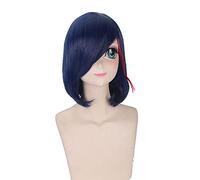HBYLEE - Anime Role Play Perruque pour Kill La Kill Matoi Ryuko Cosplay Perruque courte bleue rouge mixte Halloween Carnaval Wigs [Couleur : bleu]