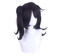 HBYLEE - Anime Role Play Wig For Needy Girl Overdose Black Cosplay Wig with Double Ponytail Hair Halloween Party Wigs [Couleur : noir]