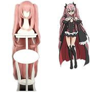 HBYLEE Anime Seraph des Endes Krul Tepes Perruque pour femme - Cheveux fantaisie - 120 cm de long - Avec 2 queues de cheval - Avec 2 clips dans les queues de cheval - Pour cosplay, maquillage -