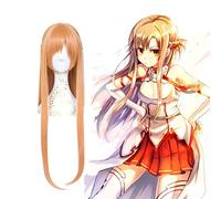 HBYLEE - Anime Sword Art Online Cosplay Perruques Asuna Yuuki Cosplay Perruque synthétique résistante à la chaleur Cheveux Halloween Fête Femmes Cosplay Perruque [Couleur :Onecolor]