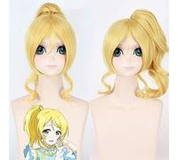 HBYLEE Ayase Perruque de cosplay Anime Love Live ! Ayase Eri Déesse Anime Perruque élégante + bonnet [Couleur : selon le plan]