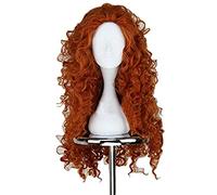 HBYLEE Biamoxer Brave Merida Perruque de cosplay longue bouclée Jeu de rôle Perruque Halloween Cheveux [Couleur : -]