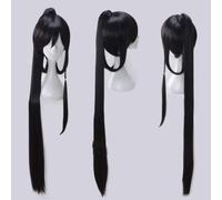 HBYLEE - Biamoxer Jeu Touken Ranbu Online Izuminokamikanesada 120 cm Noir Perruque Cosplay Cheveux Perruque Anime Jeu de Rôle Perruque Base Perruque + Frange [Couleur : selon le plan]