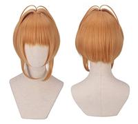 HBYLEE Biamoxer KINOMOTO SAKURA Cosplay Perruque 2018 avec captor de carte Sakura Clear Card, cheveux synthétiques courts et droits [Couleur : selon plan]
