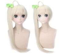 HBYLEE Game Yosuga No Sora In Solitude Cosplay Perruque droite avec deux pointes queue de cheval Cheveux synthétiques Sora Kasugano Cosplay Wig Cap Taille unique Pl-764 [Couleur : selon plan]