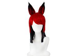 HBYLEE Hazbin Cosplay EL ALASTOR Accessoires de cheveux pour Halloween, carnaval, Noël, perruques + bonnet de perruque [Couleur : selon le plan]