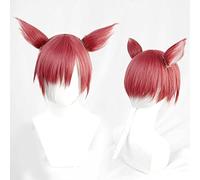 HBYLEE HGLLL Perruque de cosplay, XIV FF14 G'raha Tia avec oreilles longues, avec bonnet gratuit, pour Noël, carnaval, Halloween, cosplay (couleur : style 1) [Couleur : selon le plan]