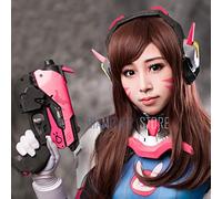 HBYLEE Perruque Anime Coer Wig. Jeu Biamoxer Ow D. va 55 cm de long, marron DVA Hana Song résistant à la chaleur, pour cosplay, perruque longue, perruque de cosplay, postiche [Couleur : Onecolor]