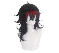 HBYLEE - Perruque de cosplay NIJISANJI pour Vox Akuma - Perruque de luxe longue - Cheveux noirs et rouges mélangés - Couleur : violet