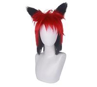 HBYLEE - Perruque de cosplay pour Anime Hazbin Hotel Alastor - Avec boucle d'oreille - Couleur : bleu