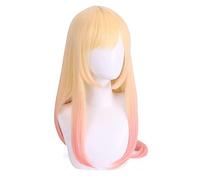 HBYLEE - Perruque de cosplay pour Anime My Dress Up Darling Role Play Wig Kitagawa Marin Teinte dégradée [Couleur : dégradé doré]