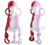 HBYLEE - Perruque de jeu de rôle pour cosplay de Shank's Daughter Uta, perruque longue rouge et rose, perruque mignonne pour Halloween [Couleur : bleu]