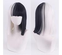 HBYLEE Perruque pour Carnaval Nightlife CluI Party Dress Up Wig Cos Wig 101 Loyal Dog Cruella De Vil Kuila Black and White Witch Color Match Short Curly Hair Color:Pl-805 (40 cm) [Couleur : selon