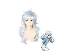 HBYLEE Perruque pour cosplay Anime Coser pruik Akira Cosplay Wig Anime Kemono Jihen 55 cm Long Ice Blue Heat Synthetic Akira Cosplay Hair