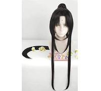 HBYLEE Perruque pour cosplay anime cosplay Biamoxer 7 styles Grand maître de la culture démoniaque Blanc Wuxian Style Noir Longue perruque Cosplay Rouge Bandeau Free Style 5