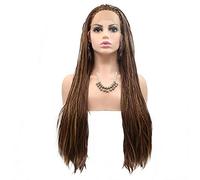HBYLEE Perruque pour cosplay Drag Queen Blonde Boîte Blonde Perruque Naturelle Lace Front Wigs pour Femmes Cosplay Vacances Afro Amérique Cheveux Longs