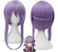 HBYLEE Perruque Seraph de la fin pour cosplay anime Cosplay - Pour Hiiragi Shinoa, lavande, cheveux courts, jeu de rôle, fête, Halloween - Avec bonnet de perruque [Couleur : -]
