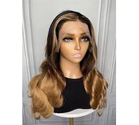 HBYLEE Perruques en dentelle humaine 13 x 4 Perruque de cheveux humains avec dentelle frontale pour femme noire, couleur : 150 densité 33 x 4, taille : 50 cm