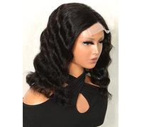 HBYLEE Perruques en dentelle humaine 13 x 4 x 1 - Perruque de cheveux humains profonds et amples - Pour femme noire - Densité : 150 33 x 6 x 1/Taille : 30,5 cm