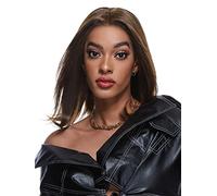 HBYLEE Perruques en dentelle humaine 13 x 5 x 1 T-Part Lace Front Straight Human Hair Wigs pour femmes noires, couleur : 150 densité 33 x 5 x 1/Taille : 25,4 cm