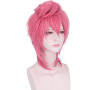HBYLEE - Role Play Wig For JOJO Bizarre Adventure Golden Wind Trish Una Cosplay Wig Anime Pink Halloween Wigs [Couleur : rose]