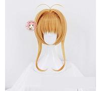HBYLEE RTGFS Perruque de cosplay en biamoxer avec captor Sakura Clear Card - Blond Sakura - Blond marron - Cosplay - Perruque complète - Champagne - Couleur : selon le plan