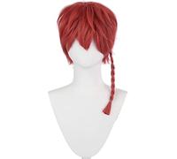 HBYLEE Wig Anime Cosplay Anime Blue Lock Kurona Cosplay Perruque de cosplay Cheveux courts rouges, Costume de fête Jeu de rôle Perruque + bonnet [Couleur unique]