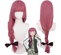 HBYLEE Wig Anime Cosplay Anime Bocchi The Rock! Hiroi Kikuri Perruque de cosplay longue queue de cheval + bonnet [Couleur : selon le plan]