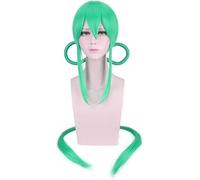 HBYLEE Wig Anime Cosplay Anime Land of The Lustrous Jade Perruque de cosplay Houseki No Kuni pour femme Cheveux synthétiques Vert Costume de fête Perruque + bonnet [couleur selon le plan]